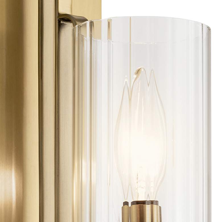 Image 6 Kichler Kimrose 14" High Brushed Natural Brass Wall Sconce more views