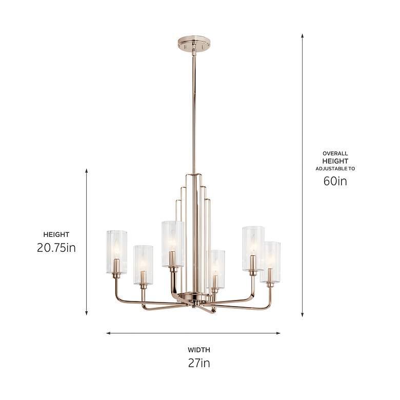 Image 5 Kichler Kimrose 27" Wide Polished Nickel 6-Light Chandelier more views