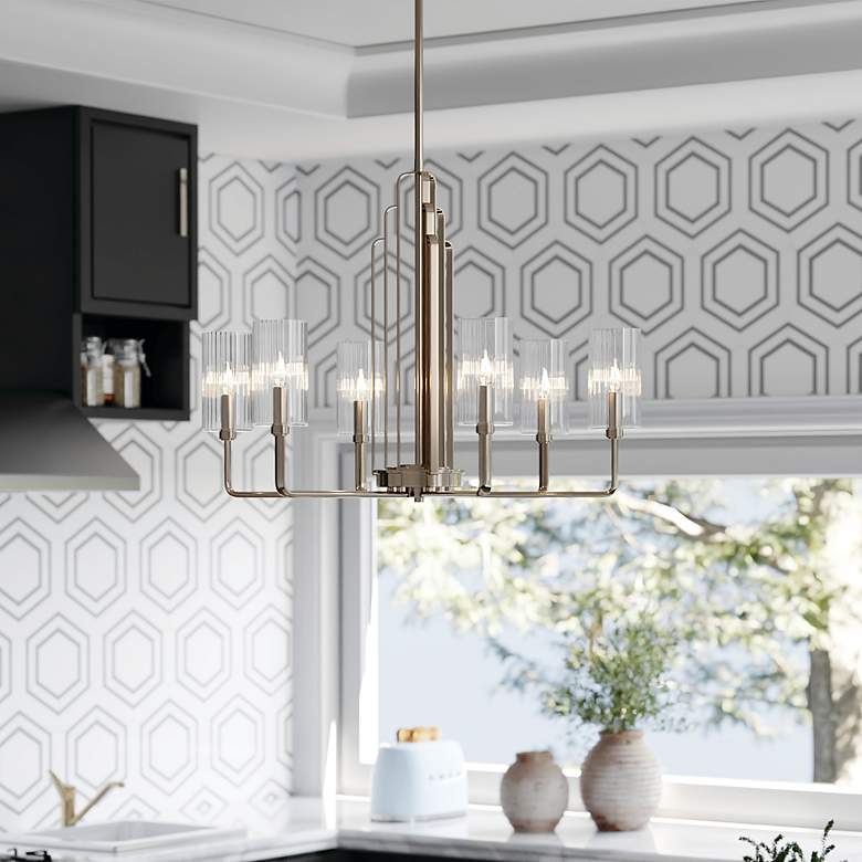 Image 6 Kichler Kimrose 27" Wide Polished Nickel 6-Light Chandelier more views