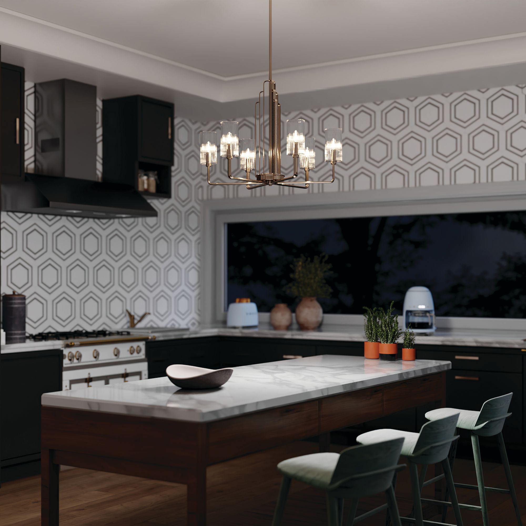 Kichler Kimrose 27" Wide Polished Nickel 6-Light Chandelier