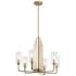 Kichler Kimrose 27" Wide Six Light Modern Brass Finish Chandelier