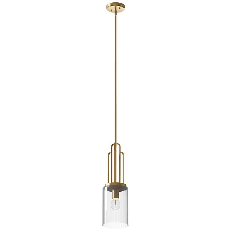 Image 1 Kichler Kimrose 7 inch Wide Brushed Natural Brass Mini Pendant