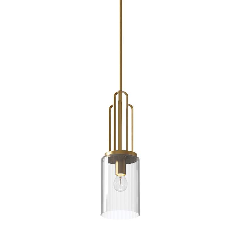 Image 4 Kichler Kimrose 7" Wide Brushed Natural Brass Mini Pendant more views