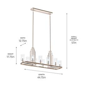 Image5 of Kichler Kimrose Linear Chandelier 10 Light more views