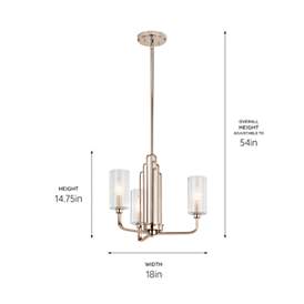 Image5 of Kichler Kimrose Polished Nickel Chandelier 3Lt more views