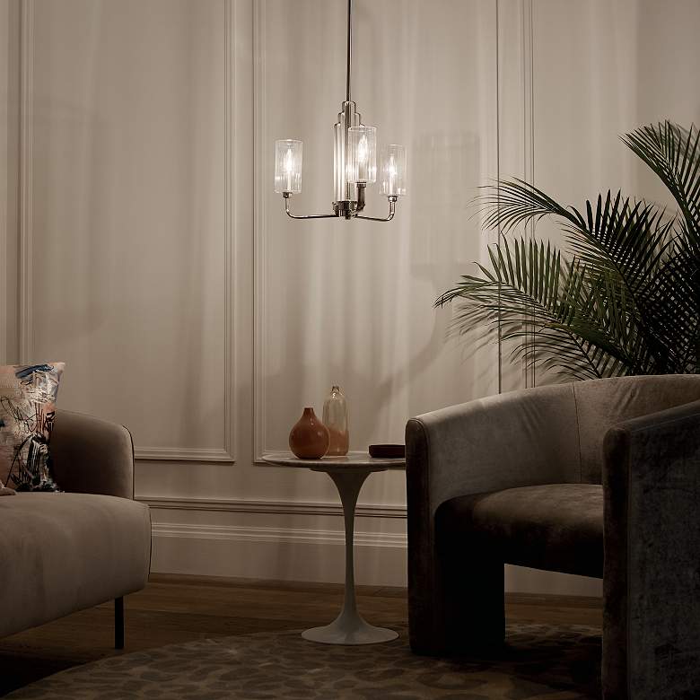 Image 7 Kichler Kimrose Polished Nickel Chandelier 3Lt more views