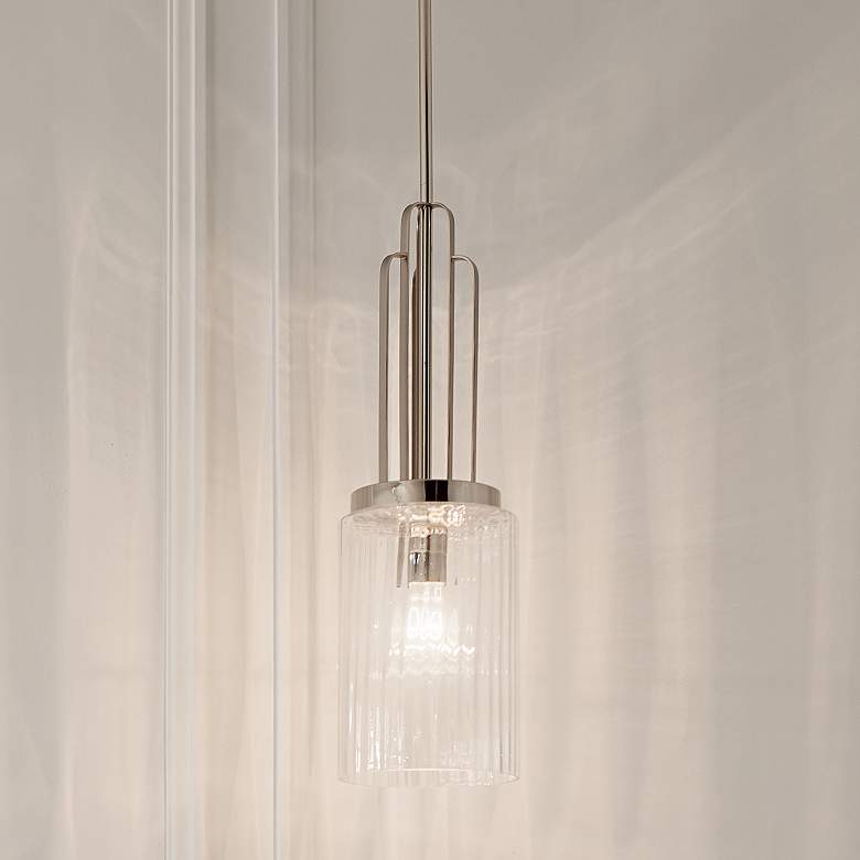 Image 1 Kichler Kimrose Polished Nickel Mini Pendant 1Lt