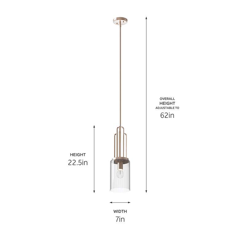 Image 5 Kichler Kimrose Polished Nickel Mini Pendant 1Lt more views