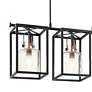 Thumbnail2 of Kichler Kitner 45.3" 3-Light Linear Seeded Glass with Black Chandelier more views