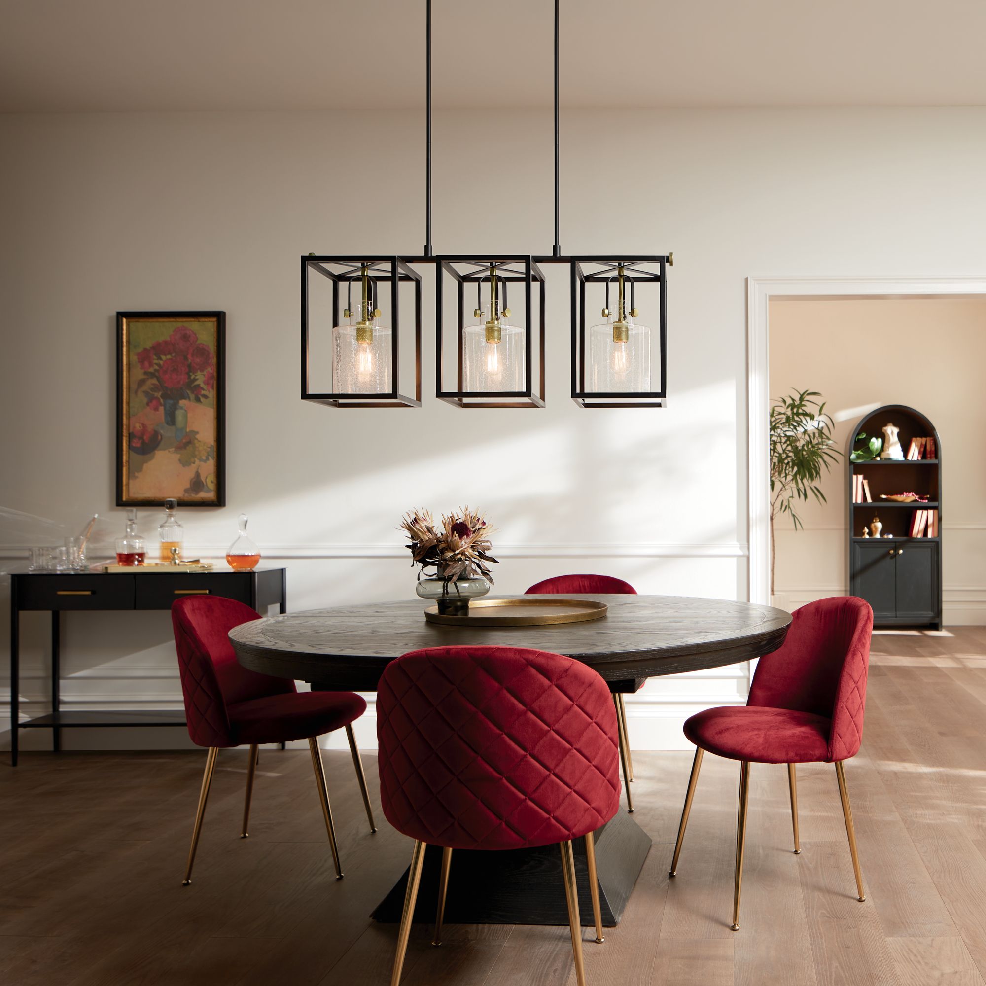 Image 6 Kichler Kitner Linear Chandelier 3Lt more views