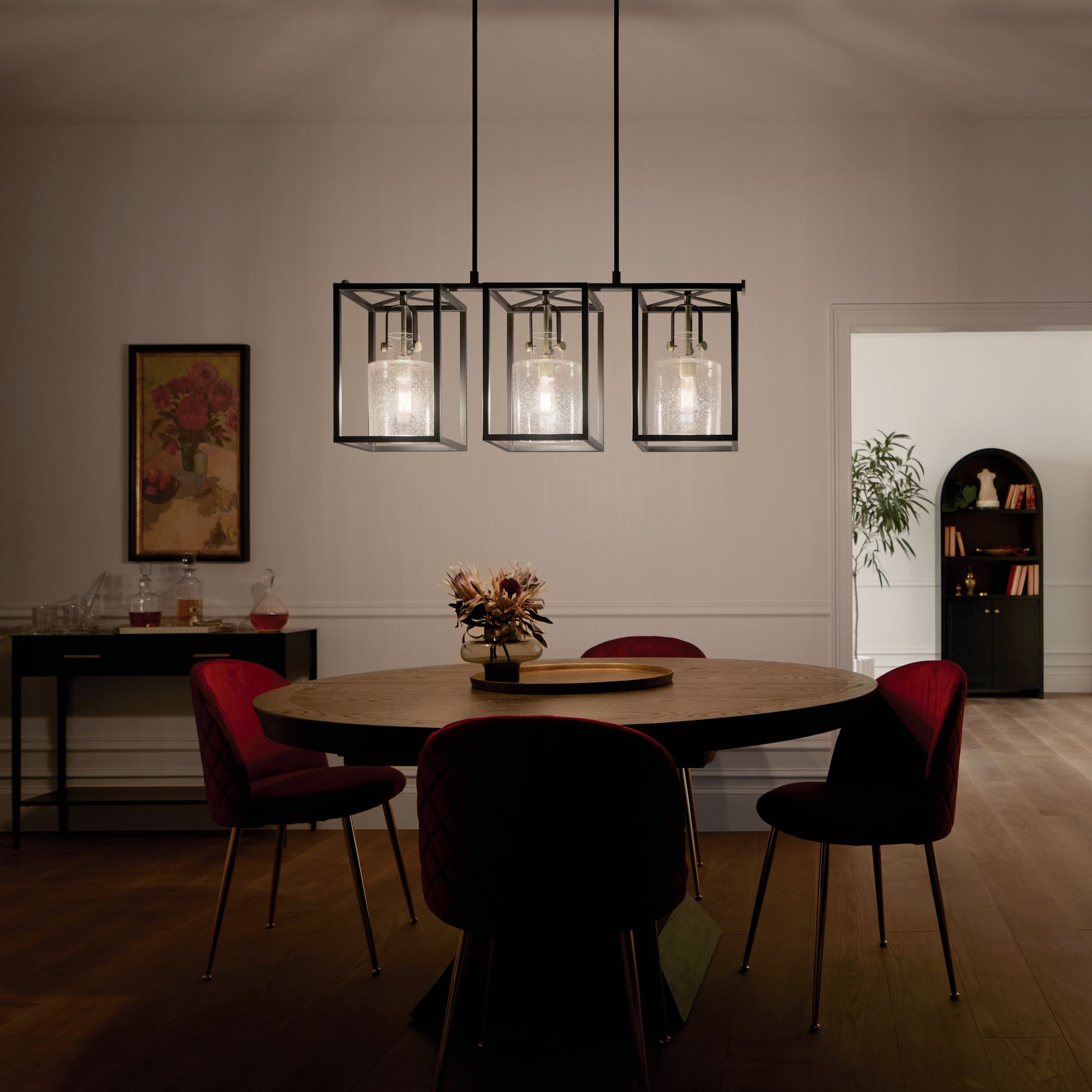 Image 7 Kichler Kitner Linear Chandelier 3Lt more views