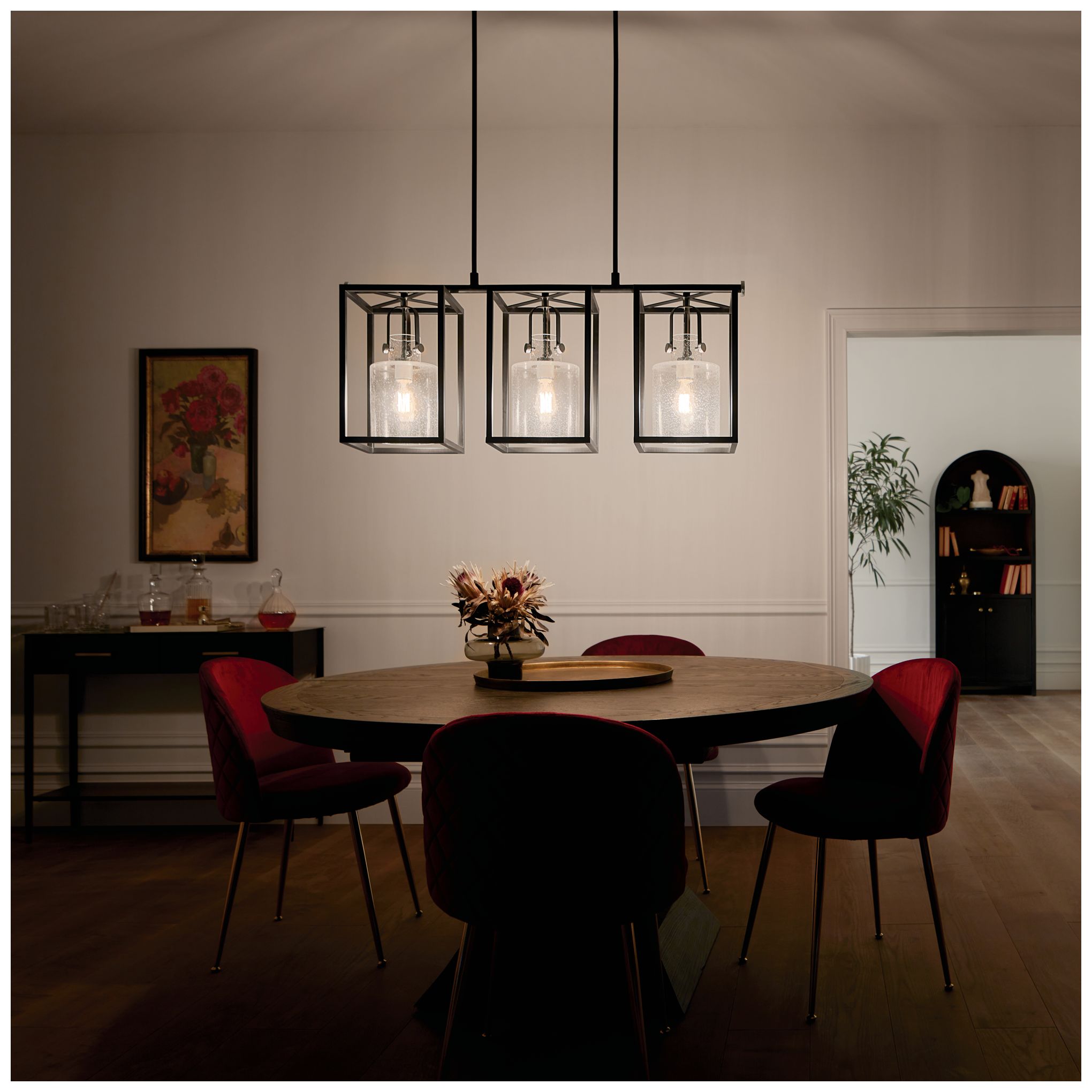 Image 3 Kichler Kitner Linear Chandelier 3Lt more views
