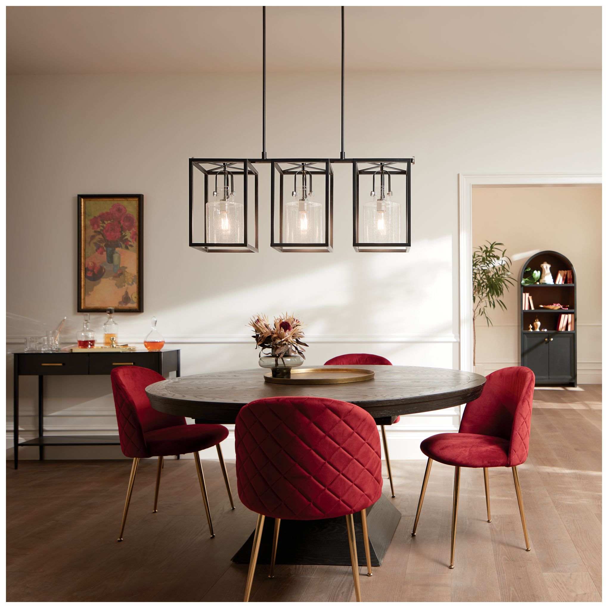 Image 5 Kichler Kitner Linear Chandelier 3Lt more views