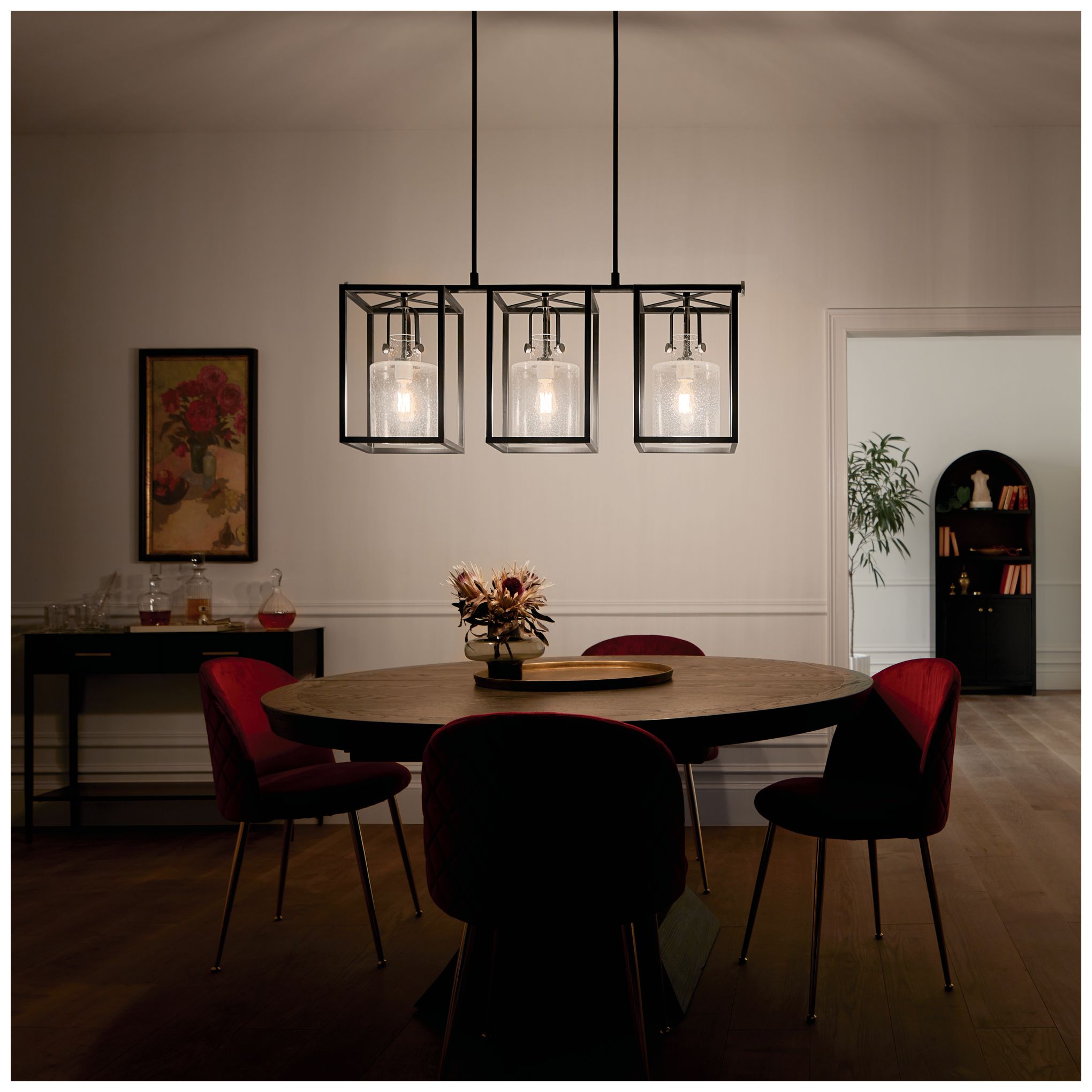 Image 6 Kichler Kitner Linear Chandelier 3Lt more views