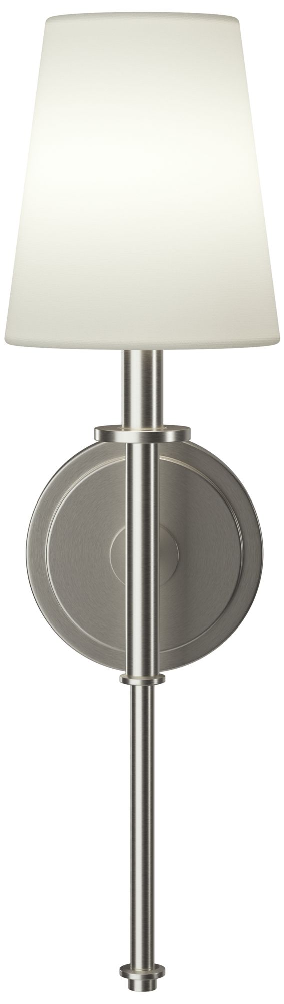 Image 4 Kichler Kleine 5.75" 1-Light Wall Sconce White Linen Shade Brushed Nickel more views
