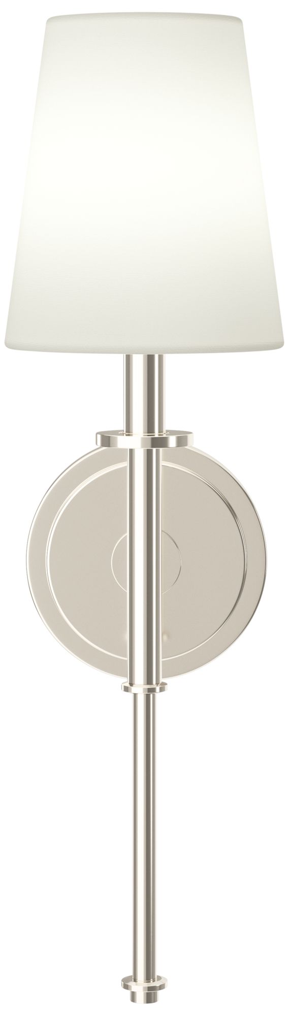 Image 4 Kichler Kleine 5.75" 1-Light Wall Sconce White Linen Shade Polished Nickel more views