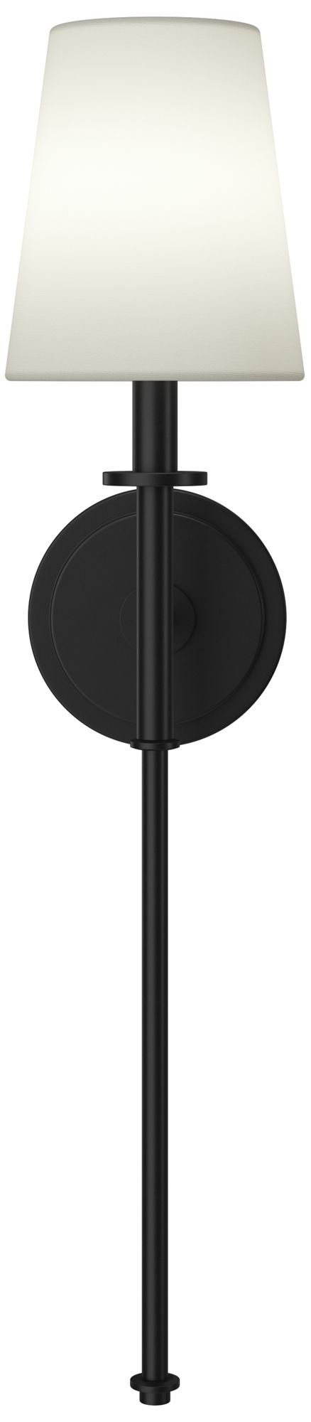 Image 5 Kichler Kleine 5.75" 1-Light Wall Sconce With White Linen Shade in Black more views