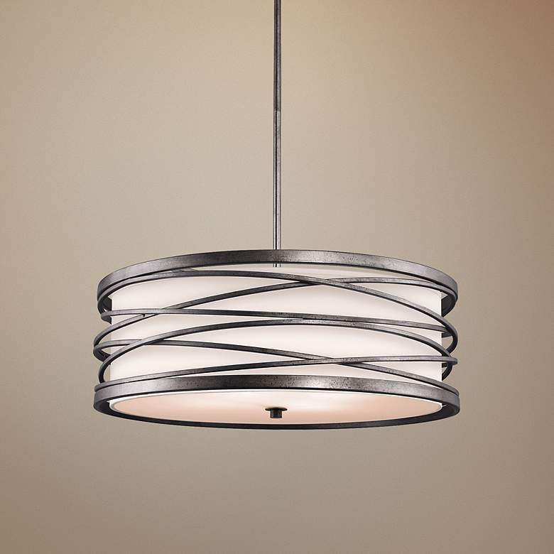 Image 1 Kichler Krasi 24" Wide 4-Light Warm Bronze Pendant Light
