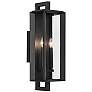 1_Kichler Kroft 24"H Textured Black 2-Light Outdoor Wall Light