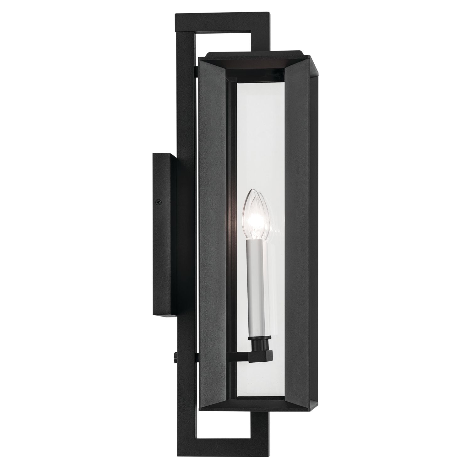 Kichler Kroft 24"H Textured Black 2-Light Outdoor Wall Light