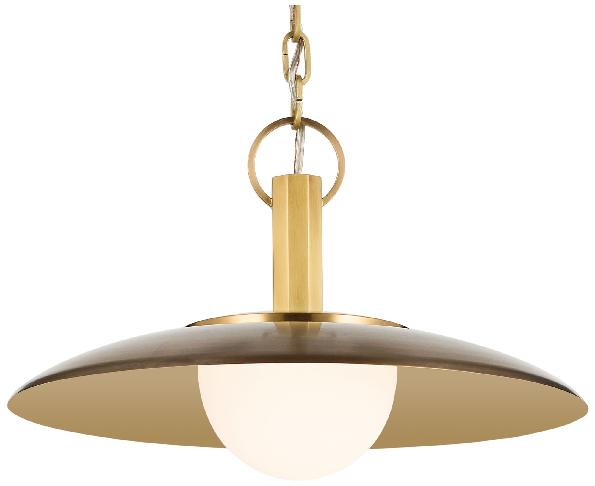 Image 5 Kichler Kurio 16" 1-Light Pendant Etched Opal Glass in Lacquered Bronze more views