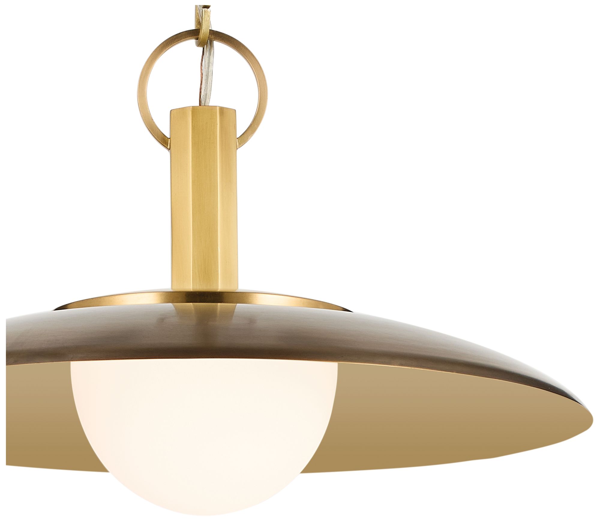 Image 6 Kichler Kurio 16" 1-Light Pendant Etched Opal Glass in Lacquered Bronze more views