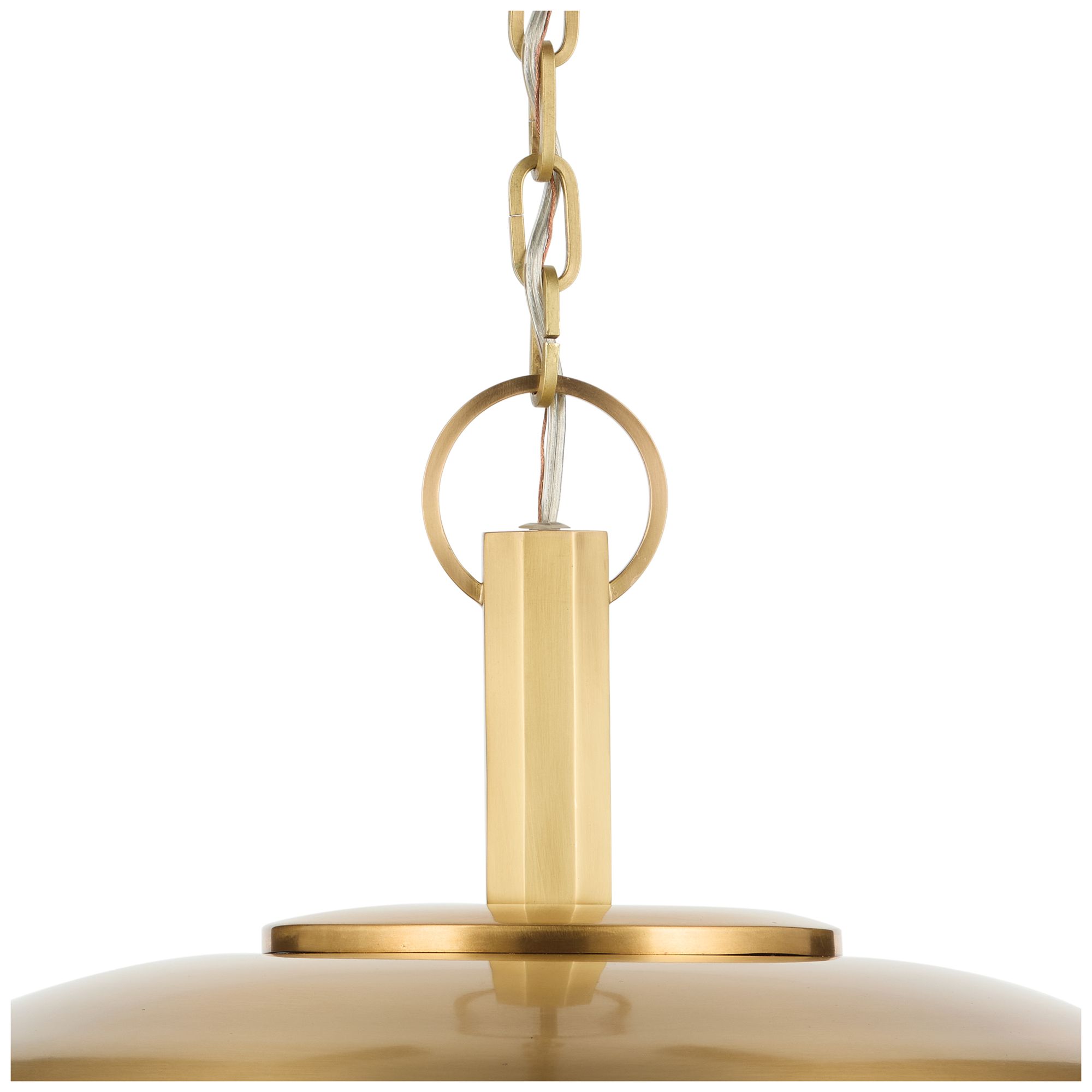 Image 7 Kichler Kurio 16" 1-Light Pendant With Etched Opal Glass in Lacquered Brass more views