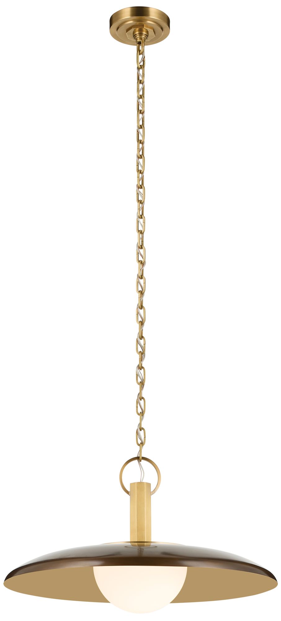 Kichler Kurio 22" 1-Light Pendant Etched Opal Glass in Lacquered Bronze