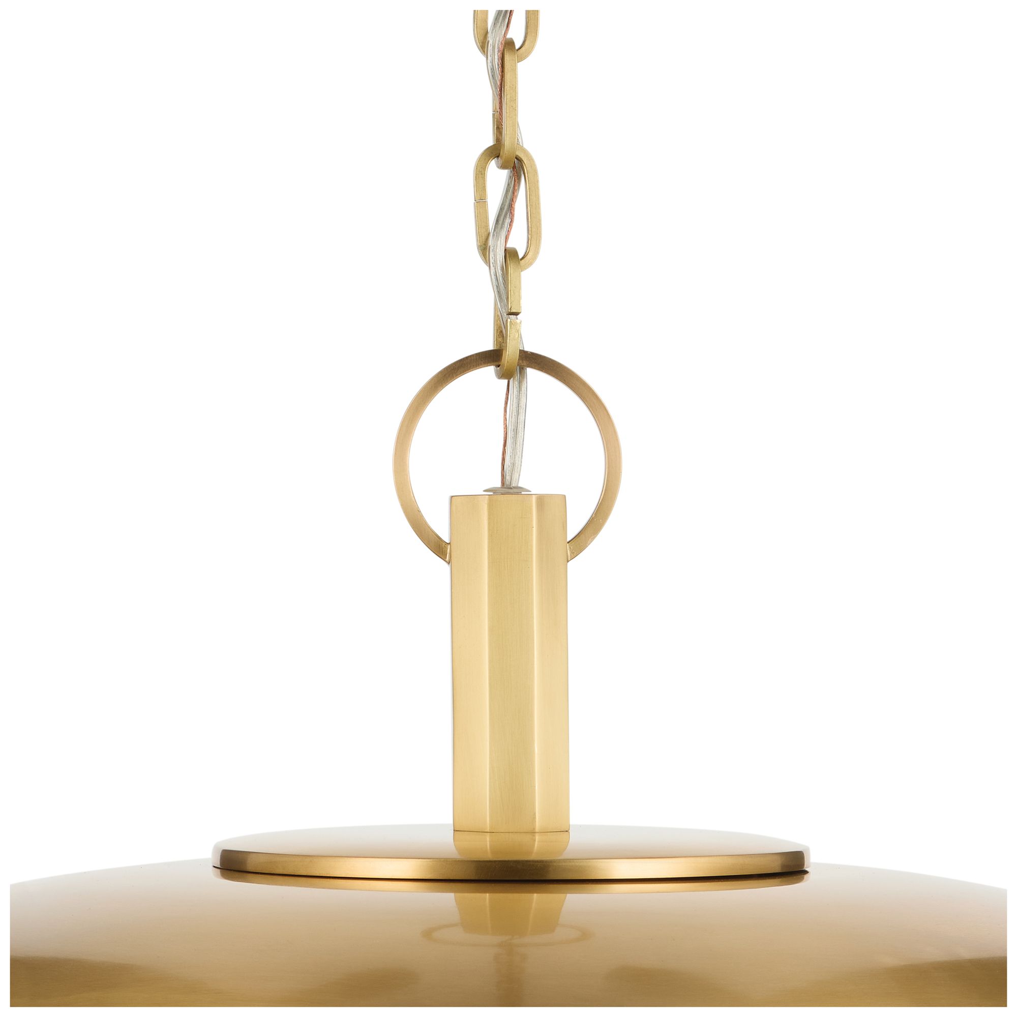Image 7 Kichler Kurio 22" 1-Light Pendant With Etched Opal Glass in Lacquered Brass more views