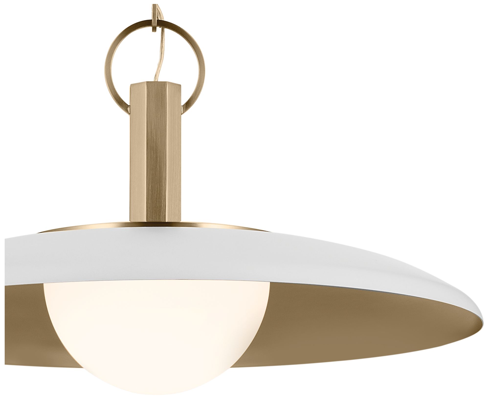 Image 5 Kichler Kurio 22" 1-Light Pendant With Etched Opal Glass in White more views