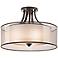 Kichler Lacey 20" Wide Bronze Double Shade Drum Ceiling Light