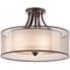 Kichler Lacey 20" Wide Bronze Double Shade Drum Ceiling Light