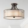 1_Kichler Lacey 20" Wide Bronze Double Shade Drum Ceiling Light