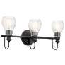 Kichler Lacey 23.8" Wide 1-Light Black and Clear Glass Bath Light