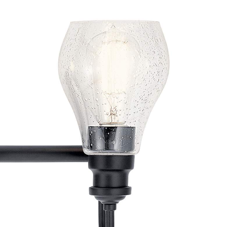 Image 2 Kichler Lacey 23.8" Wide 1-Light Black and Clear Glass Bath Light more views