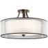 Kichler Lacey 28" Wide Mission Bronze Drum Ceiling Light