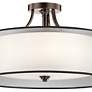 3_Kichler Lacey 28" Wide Mission Bronze Drum Ceiling Light more views