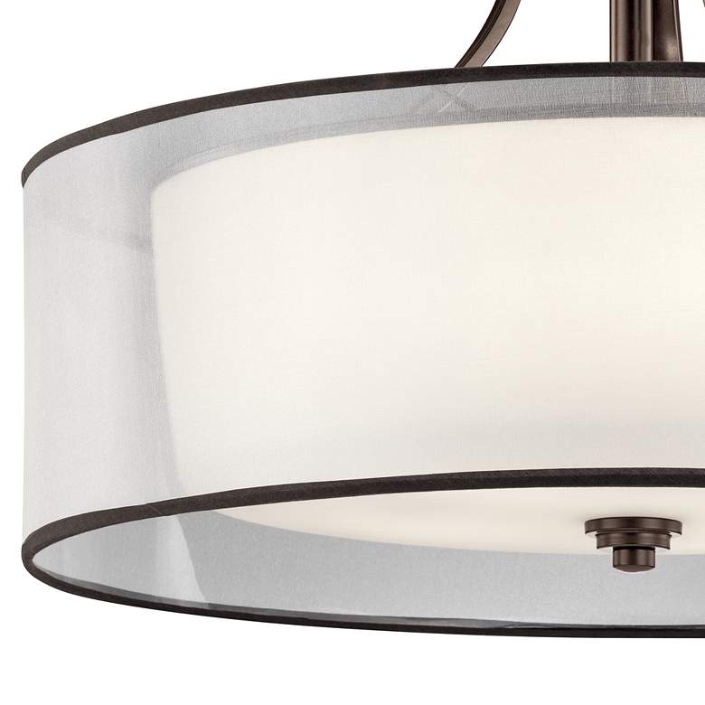 Image 5 Kichler Lacey 28" Wide Mission Bronze Drum Ceiling Light more views