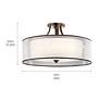 6_Kichler Lacey 28" Wide Mission Bronze Drum Ceiling Light more views