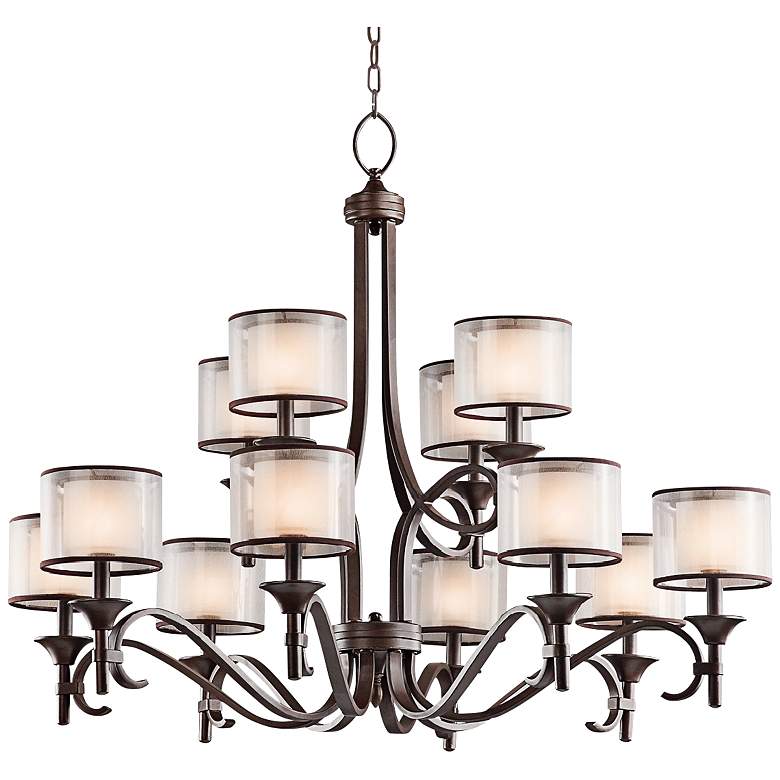 Image 2 Kichler Lacey 42 inch Wide Mission Bronze Chandelier