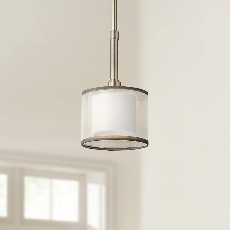 Image 1 Kichler Lacey Collection 6" Wide Antique Pewter Mini Pendant