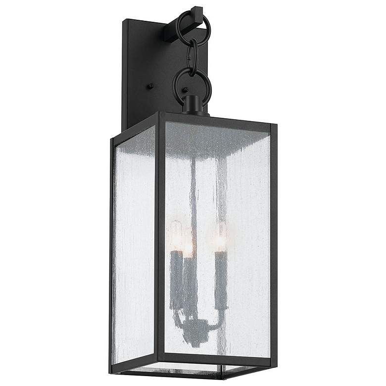 Image 1 Kichler Lahden 26" High Black 3-Light Outdoor Wall Light