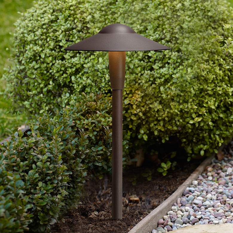 Image 1 Kichler Landscape 16" High 2700K LED Bronze Dome Landscape Path Light