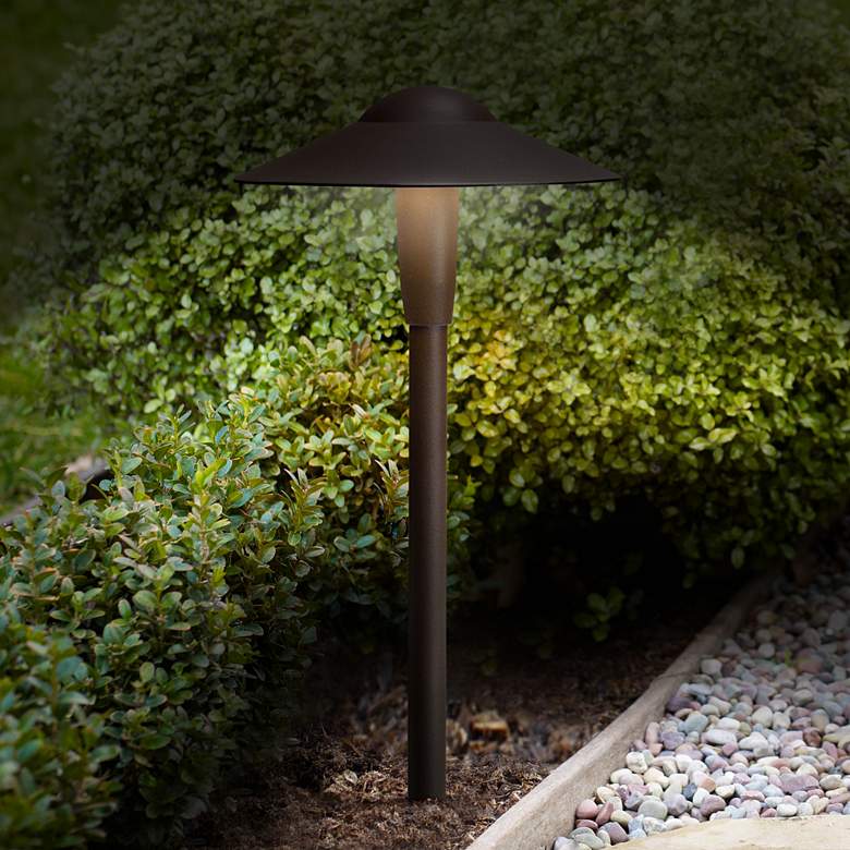 Image 4 Kichler Landscape 16" High 2700K LED Bronze Dome Landscape Path Light more views