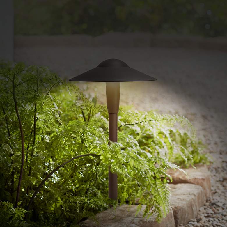 Image 3 Kichler Landscape 16"H 3000K LED Bronze Dome Path Light more views