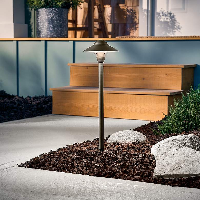 Image 1 Kichler Landscape 21 1/4"H Brass Small Dome Path Light