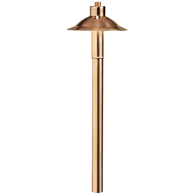 Image 1 Kichler Landscape 21"H 3000K LED Copper Hat Path Light