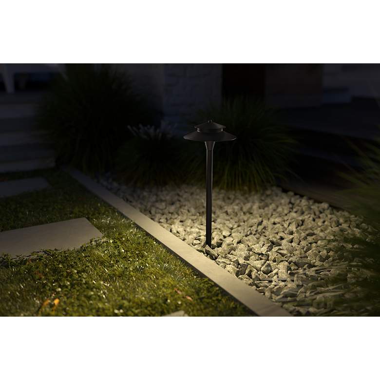 Image 5 Kichler Landscape 23 1/4"H Double-Shade Brass Path Light more views