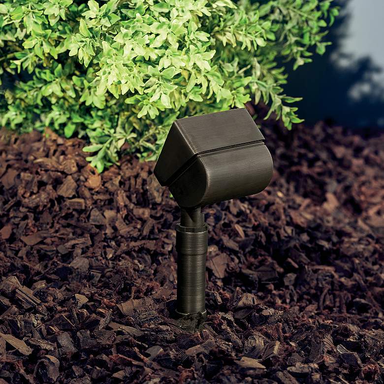 Image 1 Kichler Landscape 4 1/2" Wide Brass Accent Flood Light