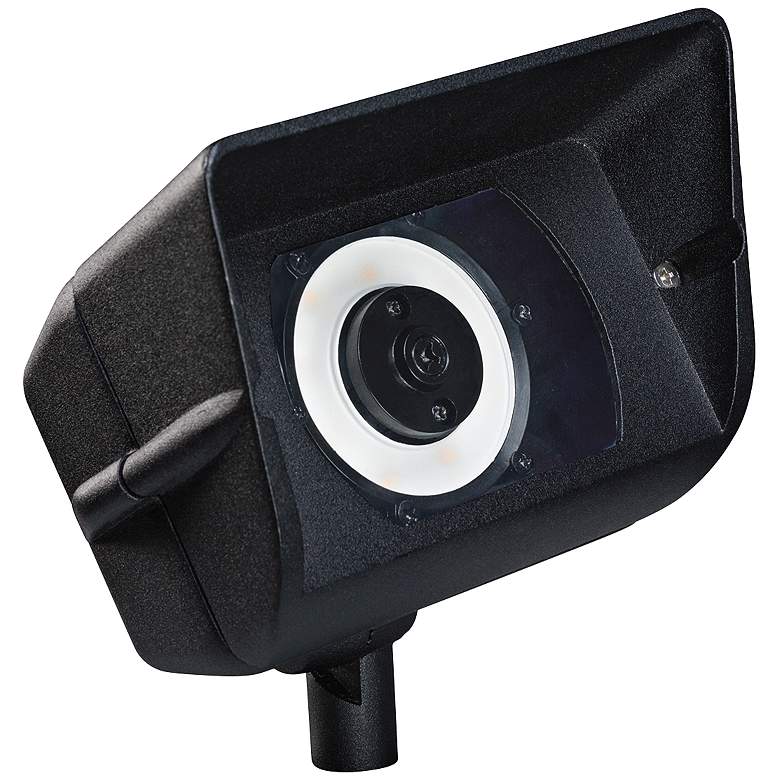 Image 1 Kichler Landscape 6 1/2"W 2700K LED Black Wall Wash Light